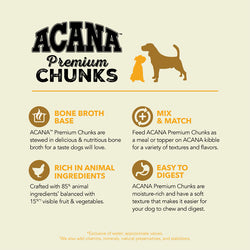 Acana Premium Chunks Wet Dog Food - Chicken in Bone Broth - 12.8oz Can